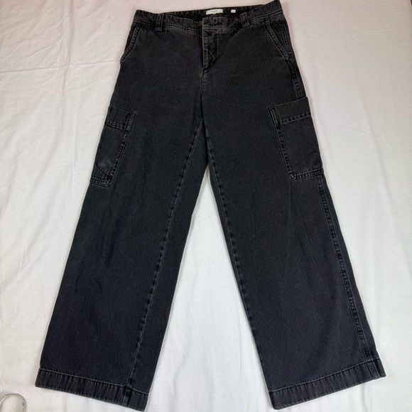 Vince Woman’s Black Cargo wide watched Jeans Size 12 - Picture 3 of 10